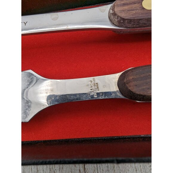 Vintage Warco Schwans Set of 2 Carving Knife Meat Fork Stainless Steel in Box - Picture 5 of 9